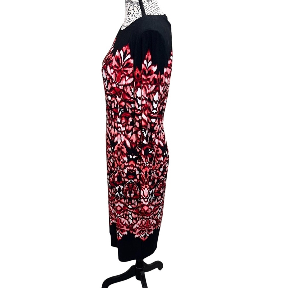 Liz Claiborne Black‎ and Red Long Sleeve Dress - Picture 2 of 9
